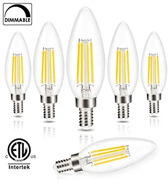 Best ge led vintage edison bulb 60w candelabra base