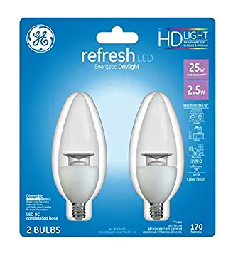 Best ge refresh led candelabra base