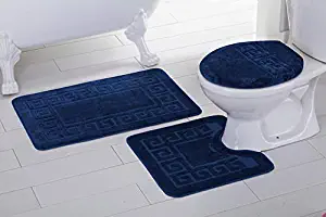 Best bathroom rug toilet seat cover blue