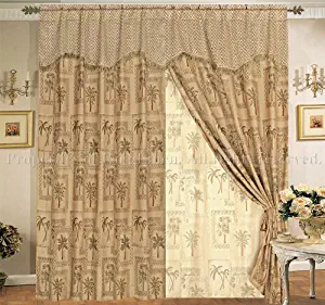 Best kitchen curtains and valances set palm