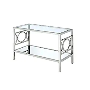 Best glass top sofa table in chrome