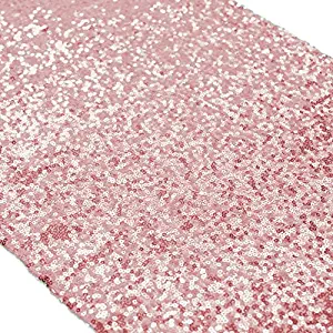 Best shinybeauty blush sequin table runner gold