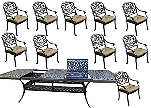 Best 11 piece teak outdoor patio dining set