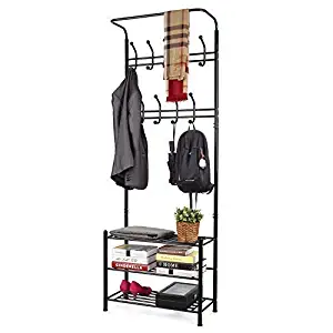 Best standing entryway coat rack wood