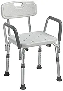 Best gray shower chair with back