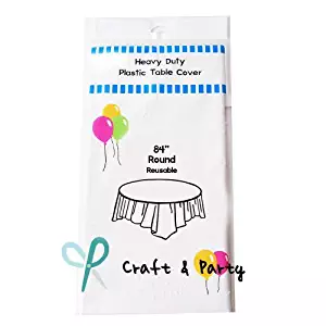 Best navy white table cloth 120 round