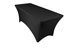 Best black strechy table cloth