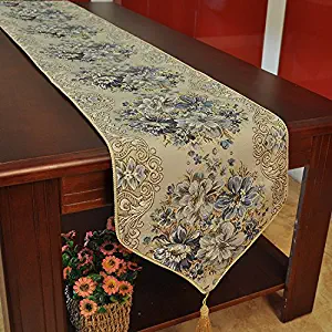 Best blue damask table runner