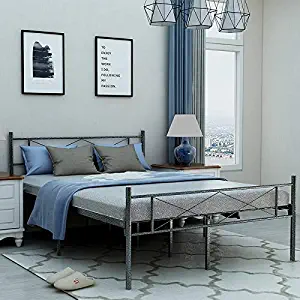 Best metal headboard full silver