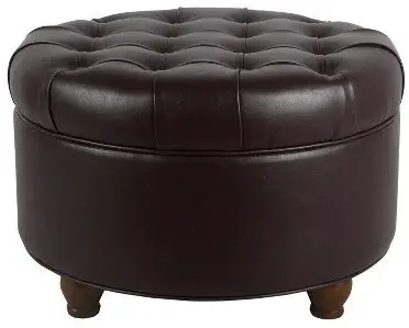 Best leather storage ottoman large