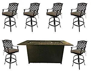 Best cast aluminum patio furniture/7 piece with swivel chairs