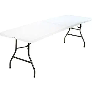 Best centerfold folding table, 8-feet, white