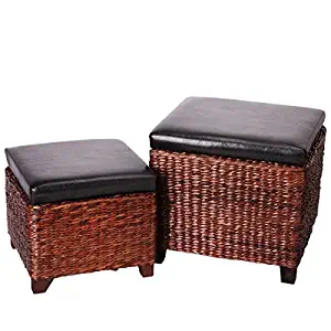 Best new faux leather storage footstool sofa ottoman