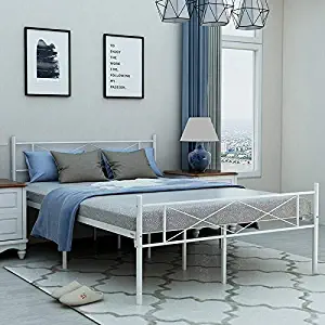 Best white iron bed frame full