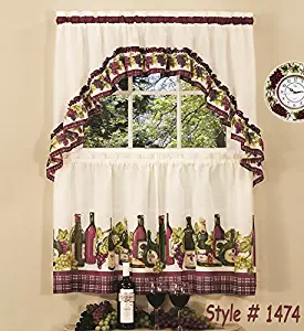 Best kitchen curtains and valances set live laugh love curtain set