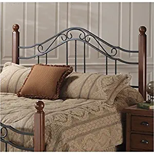 Best antique queen black metal headboard