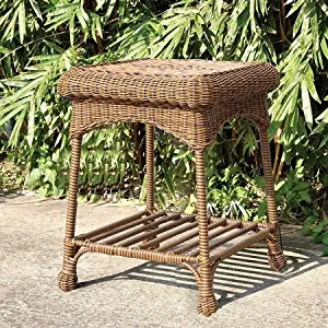 Best resin wicker end table brown