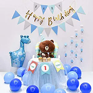 Best high chair skirt first birthday boy