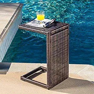 Best resin wicker end table brown