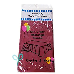Best 6 pack burgundy table cloth