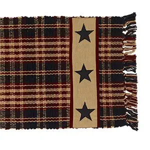 Best country table runner black stars