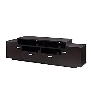 Best 72 inch dark brown wood tv stand