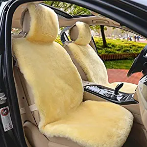 Best beige sheepskin front seat covers