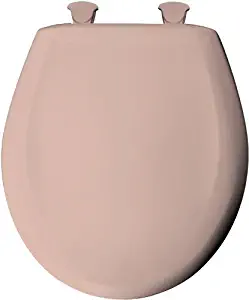 Best bemis round closed front toilet seat in venetian pink