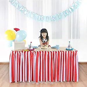 Best black stripped round plastic table cloth