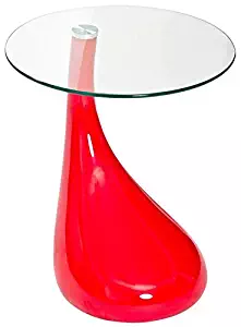 Best side end table black red