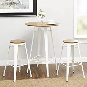 Best 5 piece metal pub table set white