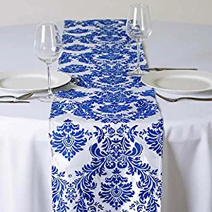 Best blue damask table runner