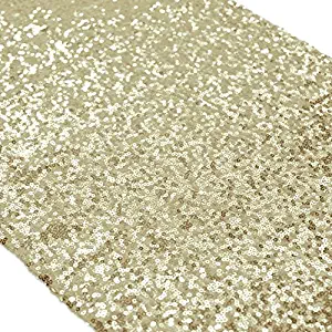 Best shinybeauty blush sequin table runner gold