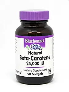 Bluebonnet Mixed Carotene Beta-Carotene 25, 000 IU Soft Gels, 90 Count