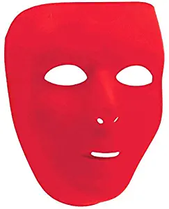 Amscan Full Face Mask, Party Accessory, Red