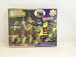 5Star-TD Teenage Mutant Ninja Turtles 5 Wood Puzzles with Storage Box