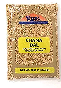 Rani Chana Dal (Split Desi Chick Peas) Lentils Indian 4lbs (64oz) ~ All Natural | Gluten Free Ingredients | NON-GMO | Vegan