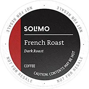 Amazon Brand - 24 Ct. Solimo Coffee Pods, French Roast, Compatible with Keurig 2.0 K-Cup Brewers