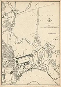 E London. Bromley-by-Bow Blackwall Poplar Canning Town Plaistow. Weller - 1863 - Old map - Antique map - Vintage map - Printed maps of London