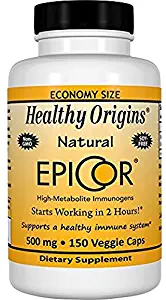 Healthy Origins EpiCor (Clinically Proven Immune Support) 500 mg, 1Pack (150 Vcap Each )