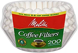 Melitta 629524 8 To 12 Cup White Coffee Basket Filters 200 Count