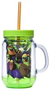 Teenage Mutant Ninja Turtle Mug with Lid and Straw