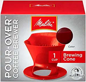 Melitta Single Cup Pour-Over Cone Coffee Brewer, Red (Pack of 8)