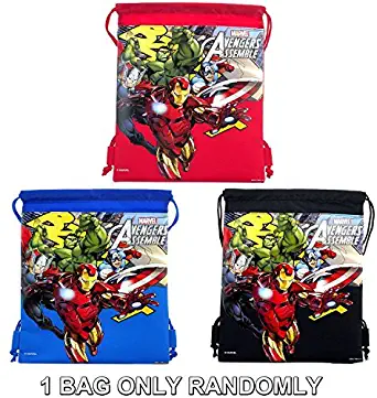 Marvel Avengers Drawstring Bag Red , Blue or Black Randomly (1 Bag ONLY)