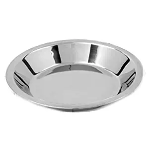 Norpro Stainless Steel Pie Pan 9" X 1.5" Thanksgiving New Durable Mirror Finish