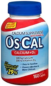 Oscal Calcium with Vitamin D3 (160+160 Twin Pack)=320