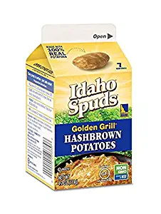 Idaho Spuds Real Potato, Gluten Free, Golden Grill Hashbrowns 4.2oz (8 Pack) (Limited Edition)