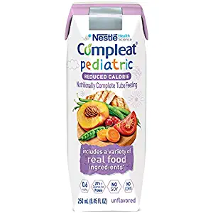 Nestle Health Science Compleat Pediatric Reduced Calorie, Unflavored 8.45 Ounce Tetra Pak (24 Count)