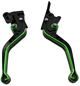 FXCNC Racing Short Double Colors Brake Clutch Levers fit for Kawasaki NINJA 300R Z300 13-17,KLX250/D-TRACKER 08-16,KLX125/D-TRACKER125 10-16,KLX150S 09-13,Z250/SL 15-16,VERSYS 300X/Z125 pro 2017