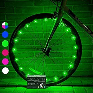 Activ Life 2 Tire Pack LED Bike Wheel Lights with Batteries Included! Get 100% Brighter and Visible from All Angles for Ultimate Safety & Style